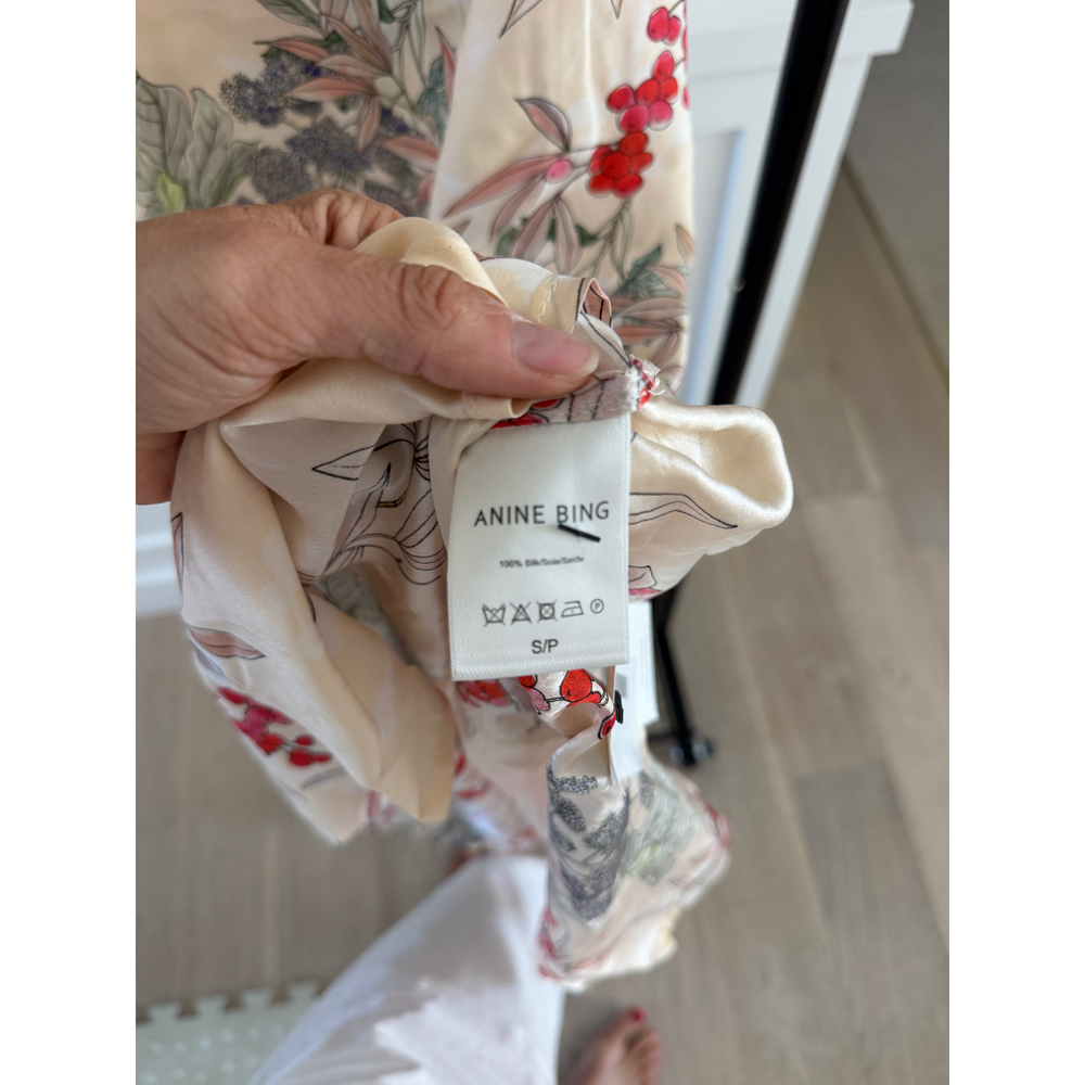 Anine Bing Silk Floral Slip Dress in Yellow - Picture 4 of 4